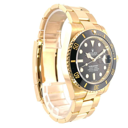 Rolex Submariner Date 41 Gelbgold Ref. 126618LN, 18 Karat Gelbgold Gehäuse, schwarzes Zifferblatt, 41 mm Durchmesser, Armband mit Sicherheitsfaltschließe