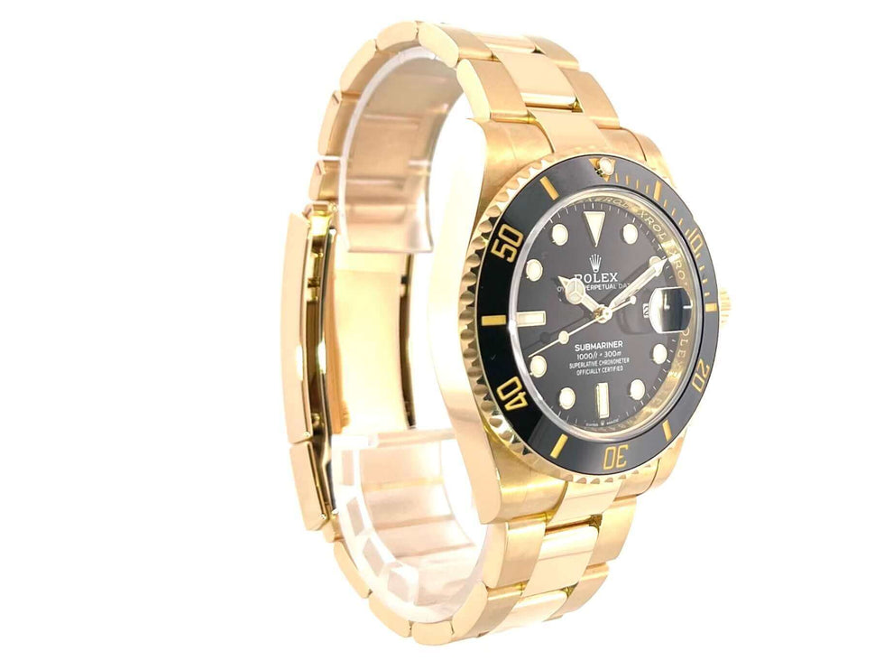 Rolex Submariner Date 41 Gelbgold Ref. 126618LN, 18 Karat Gelbgold Gehäuse, schwarzes Zifferblatt, 41 mm Durchmesser, Armband mit Sicherheitsfaltschließe