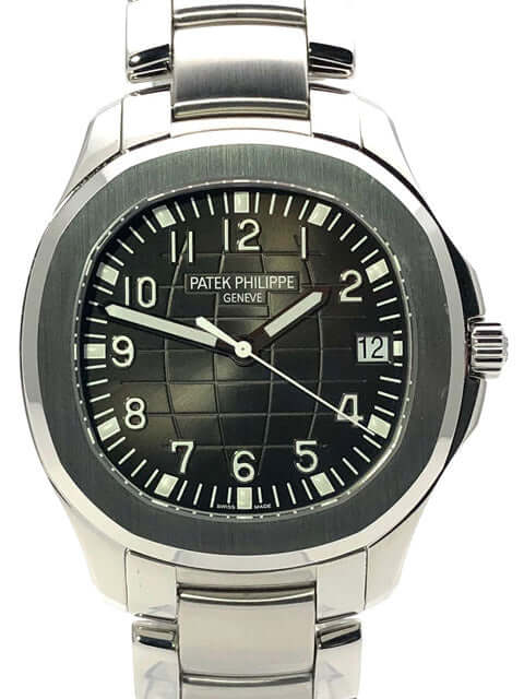 Patek Philippe Aquanaut 5167-1A-001 Edelstahlarmband-Uhr mit schwarzem Zifferblatt und arabischen Leuchtziffern