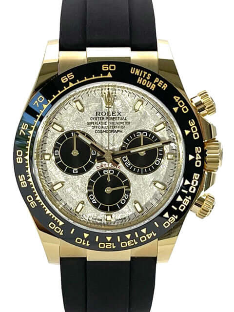 Rolex Daytona Gelbgold Oysterflex Ref. 116518LN Zifferblatt Meteorit Schwarz Uhren2000