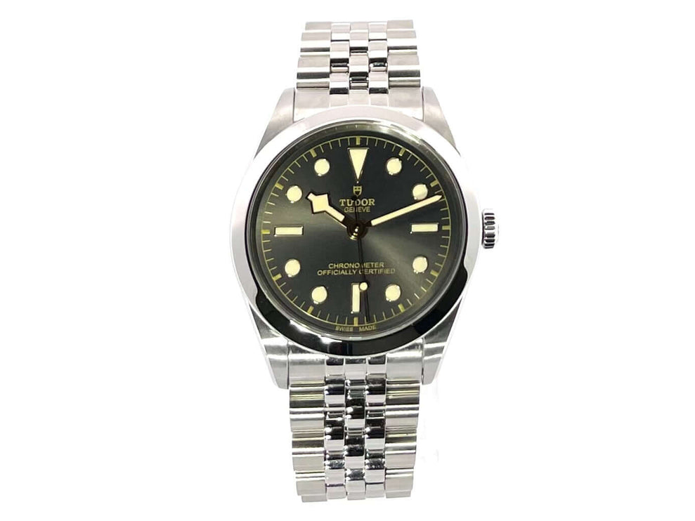 Tudor Black Bay 36 Ref. M79640-0001 Herrenarmbanduhr, Edelstahlgehäuse, graues Zifferblatt, Edelstahlband, Automatikaufzug, leuchtende Zeiger.