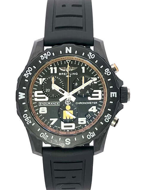 Breitling Endurance Pro Ironman Finisher X823101B1B1S1, schwarzes Kautschukband, schwarzes Zifferblatt mit Leuchtziffern und Leuchtzeigern